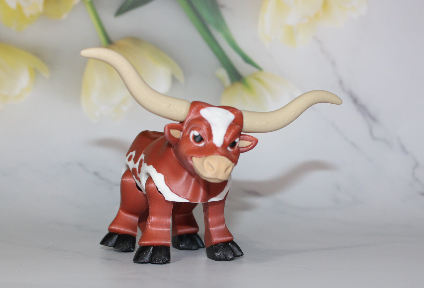 Longhorn 3d printed articulated Flexi Fidget Toy