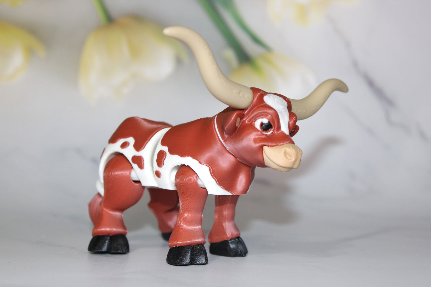Longhorn 3d printed articulated Flexi Fidget Toy