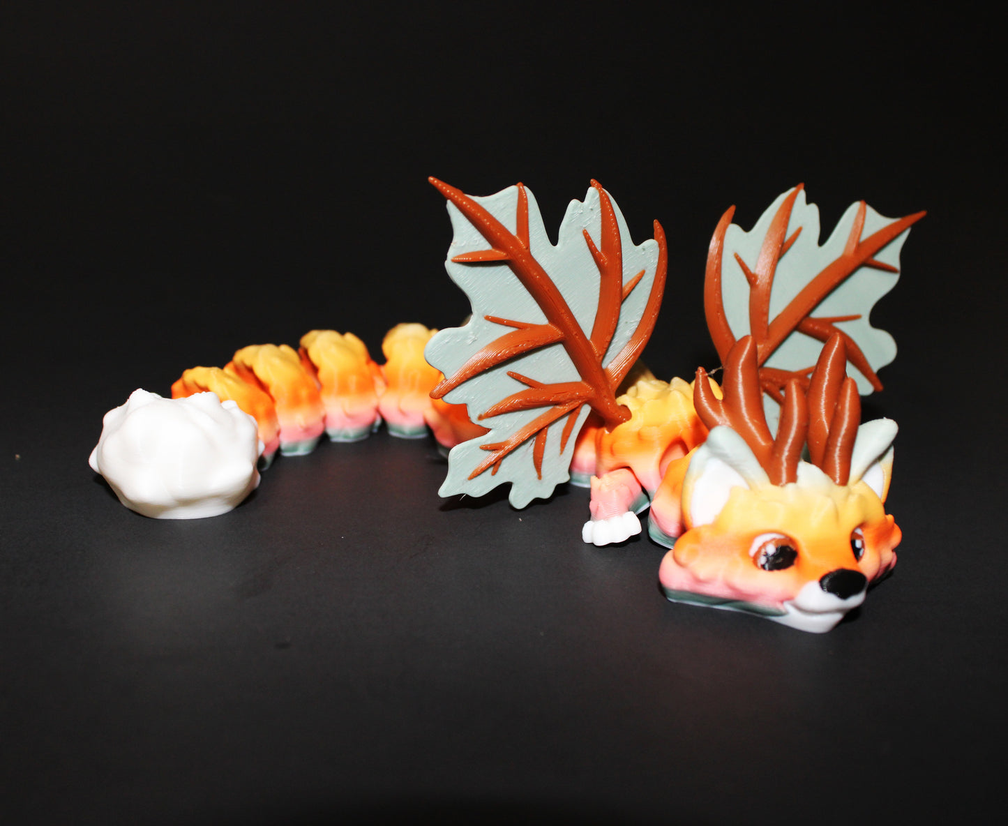 Woodland Spirit Dragon: 3D Printed Articulated Fidget Toy-8.25" Long