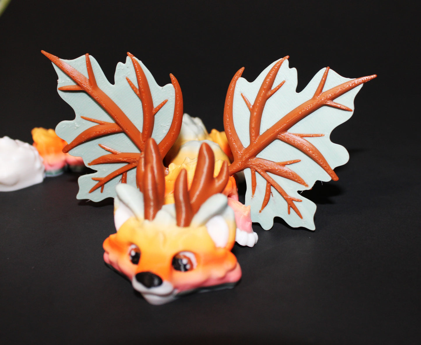 Woodland Spirit Dragon: 3D Printed Articulated Fidget Toy-8.25" Long
