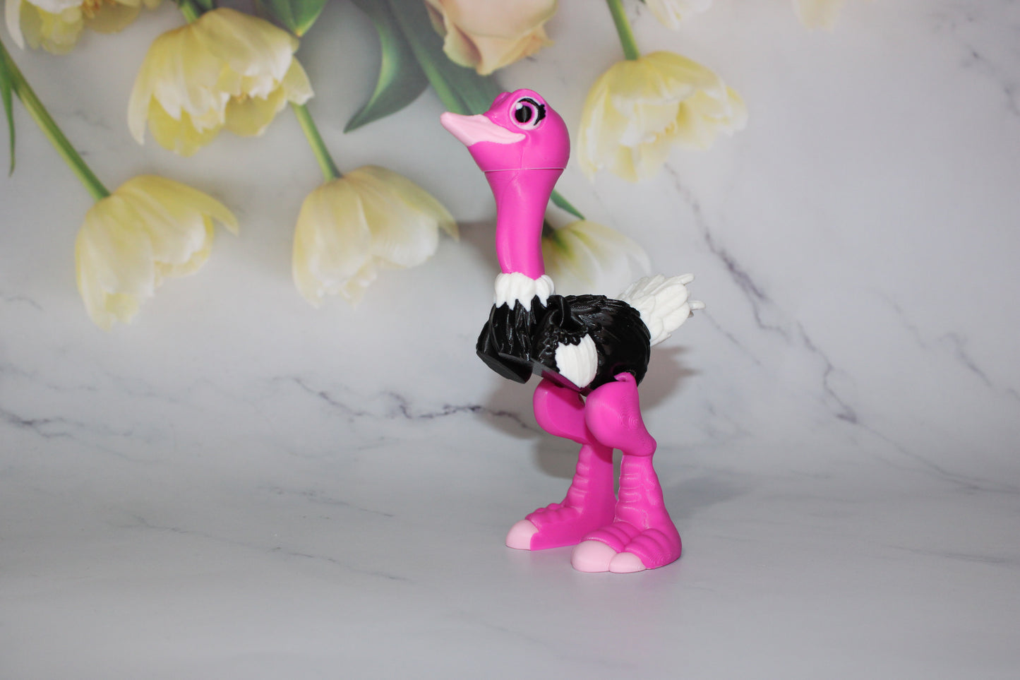 Ostrich or Flamingo 3D Printed Articulated Flexi Fidget Figurine