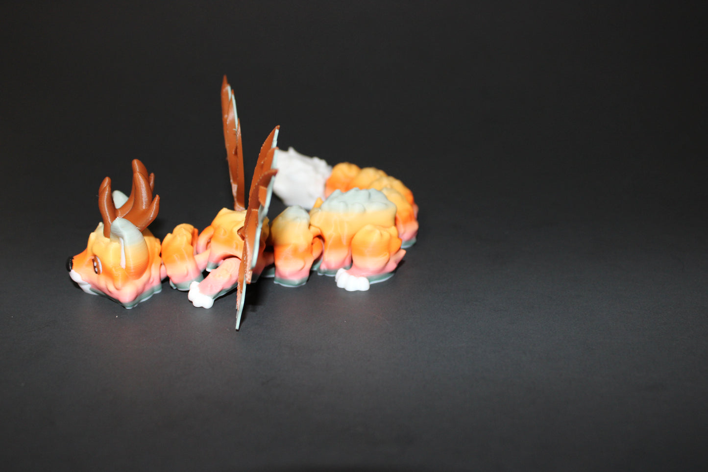 Woodland Spirit Dragon: 3D Printed Articulated Fidget Toy-8.25" Long