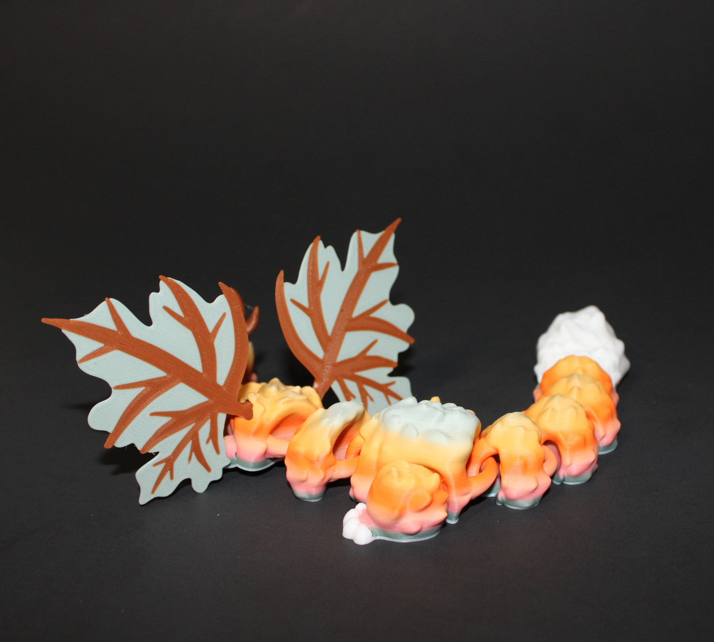 Woodland Spirit Dragon: 3D Printed Articulated Fidget Toy-8.25" Long