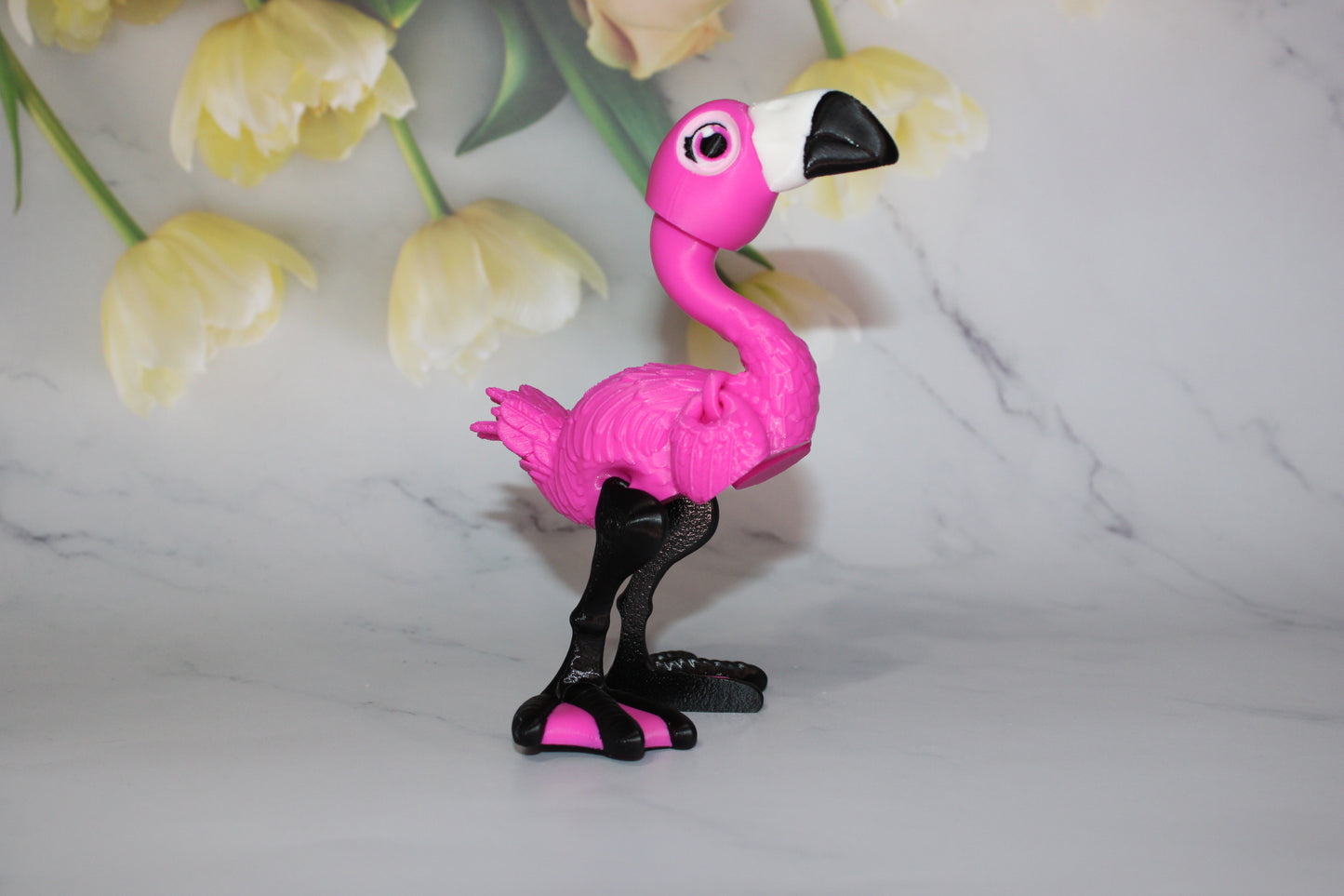 Ostrich or Flamingo 3D Printed Articulated Flexi Fidget Figurine