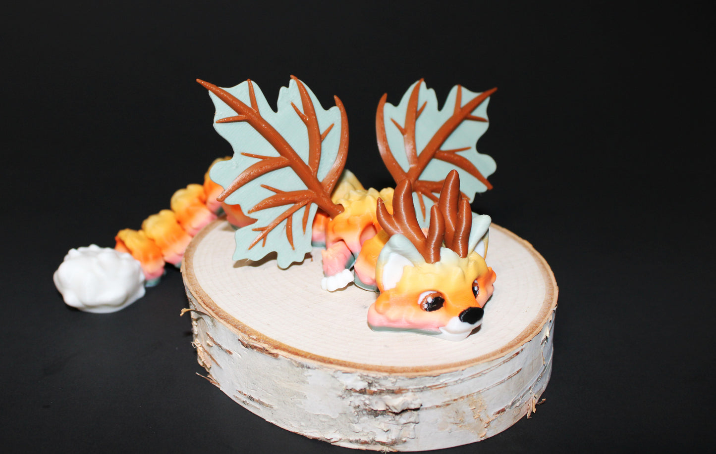 Woodland Spirit Dragon: 3D Printed Articulated Fidget Toy-8.25" Long