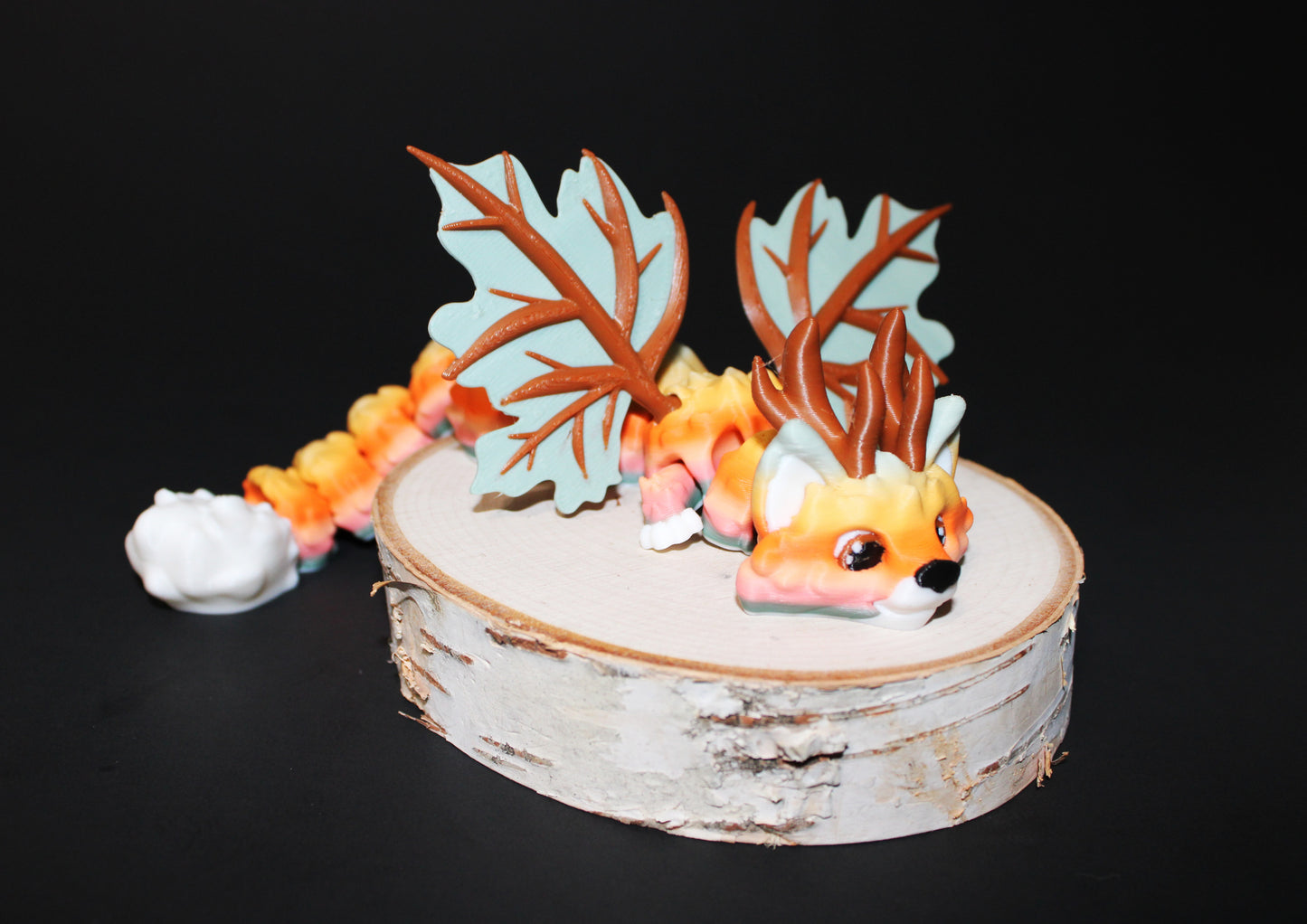 Woodland Spirit Dragon: 3D Printed Articulated Fidget Toy-8.25" Long