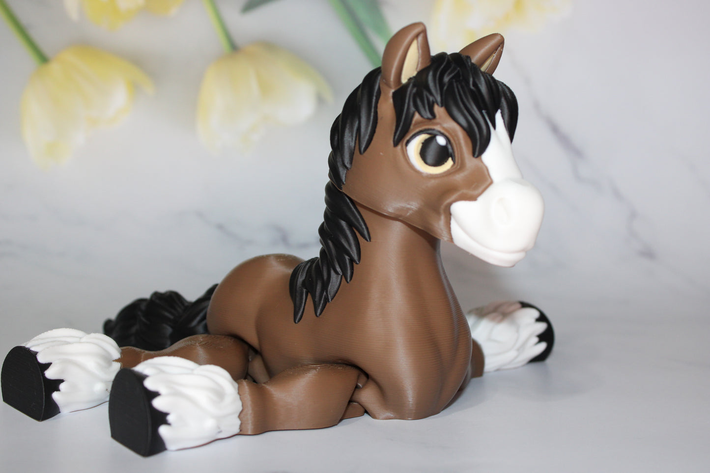 Clydesdale Horse 3d printed articulated Flexi Fidget Toy