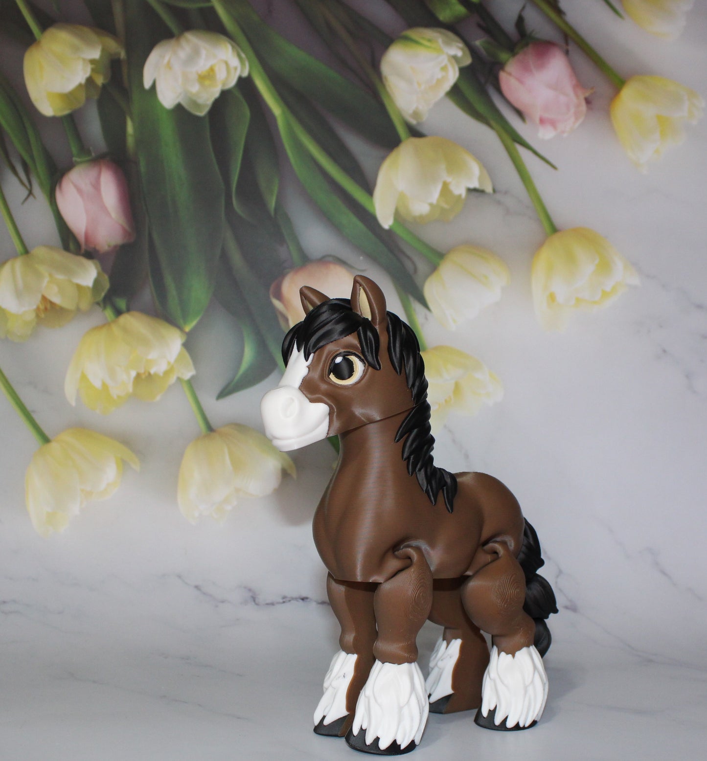 Clydesdale Horse 3d printed articulated Flexi Fidget Toy