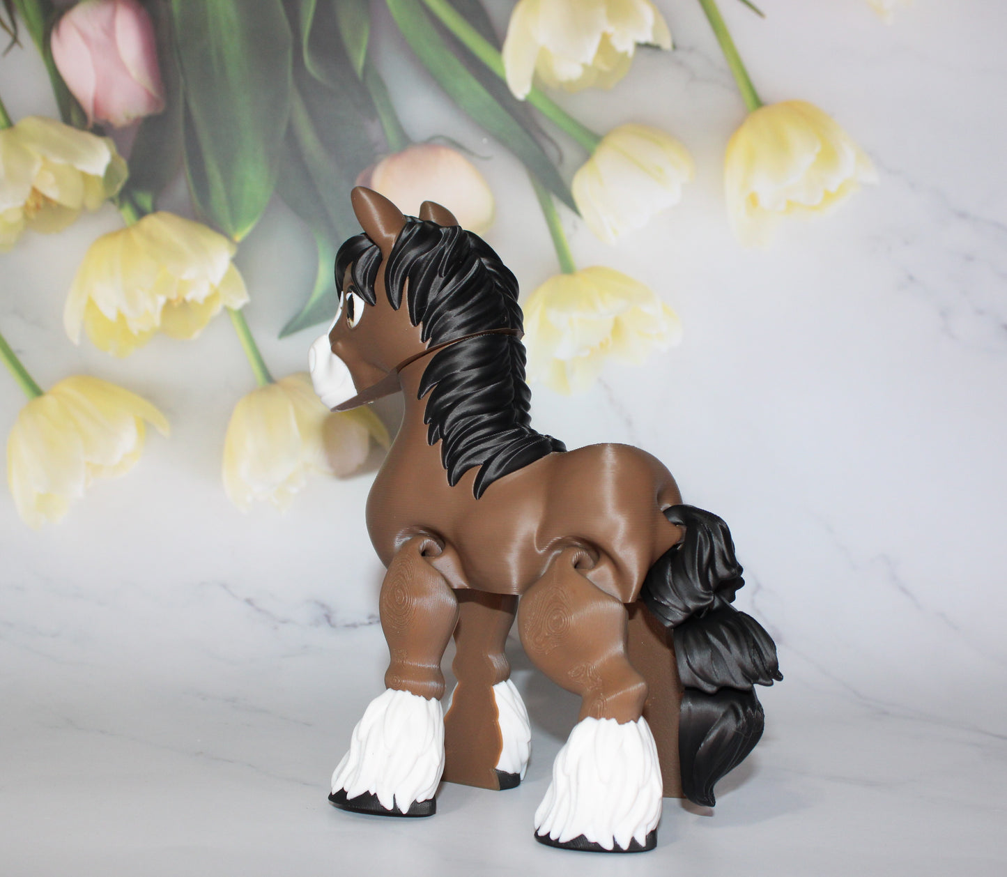Clydesdale Horse 3d printed articulated Flexi Fidget Toy