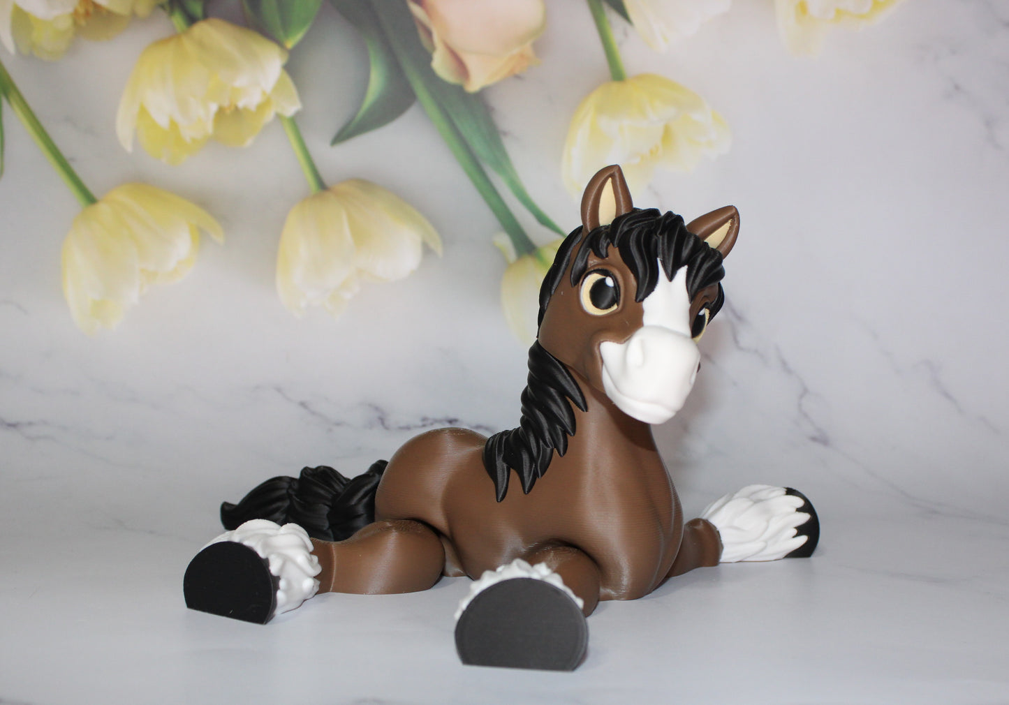 Clydesdale Horse 3d printed articulated Flexi Fidget Toy