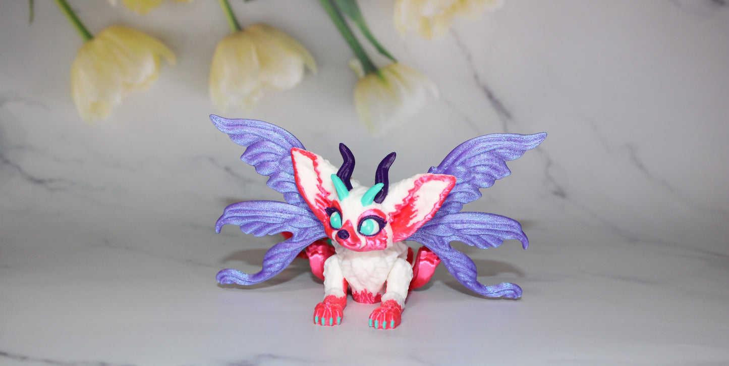 Fennec Fox or Fairy Fennec Fox Articulated 3d Printed Flexi Fidget Figurine - Wonderland 3D Printing