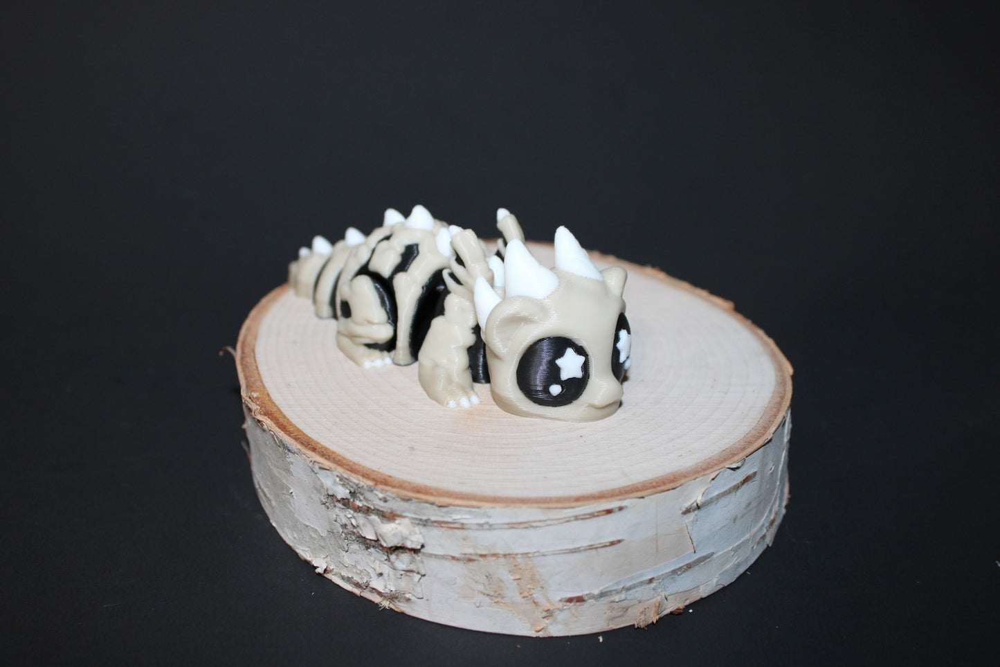 3D Printed Skelly Dragon with Egg 3.75" Long- Egg is 4" Tall