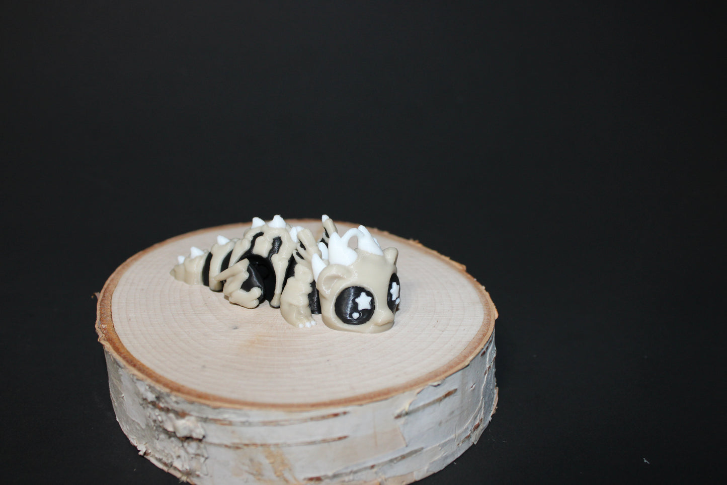 3D Printed Skelly Dragon with Egg 3.75" Long- Egg is 4" Tall