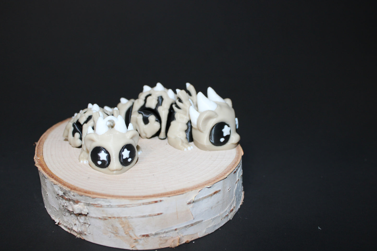 3D Printed Skelly Dragon with Egg 3.75" Long- Egg is 4" Tall