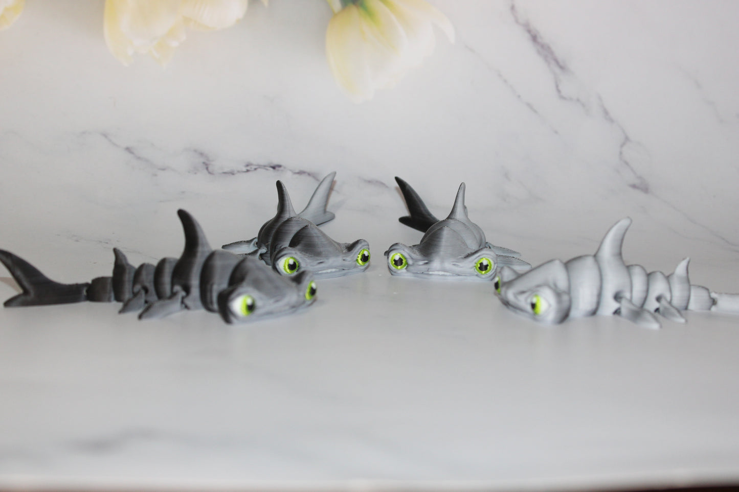 Hammerhead Shark 3D Printed Articulated Flexi Fidget Figurine