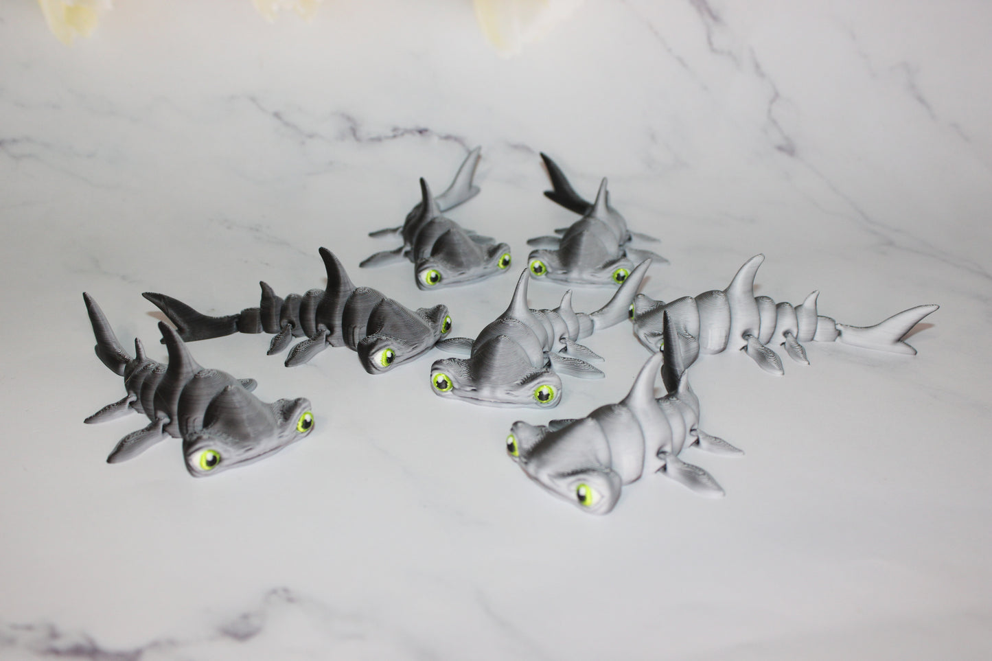 Hammerhead Shark 3D Printed Articulated Flexi Fidget Figurine