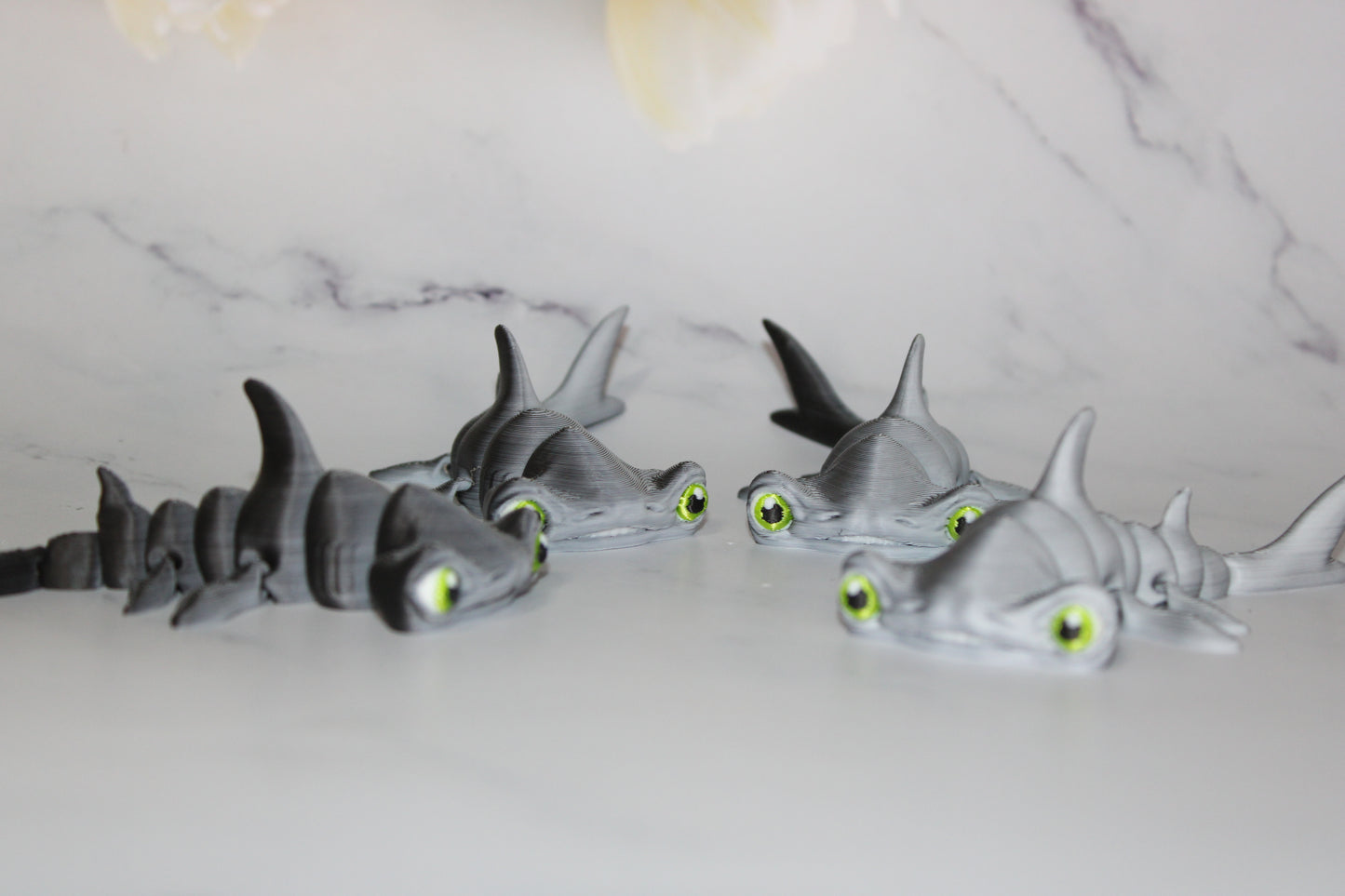 Hammerhead Shark 3D Printed Articulated Flexi Fidget Figurine