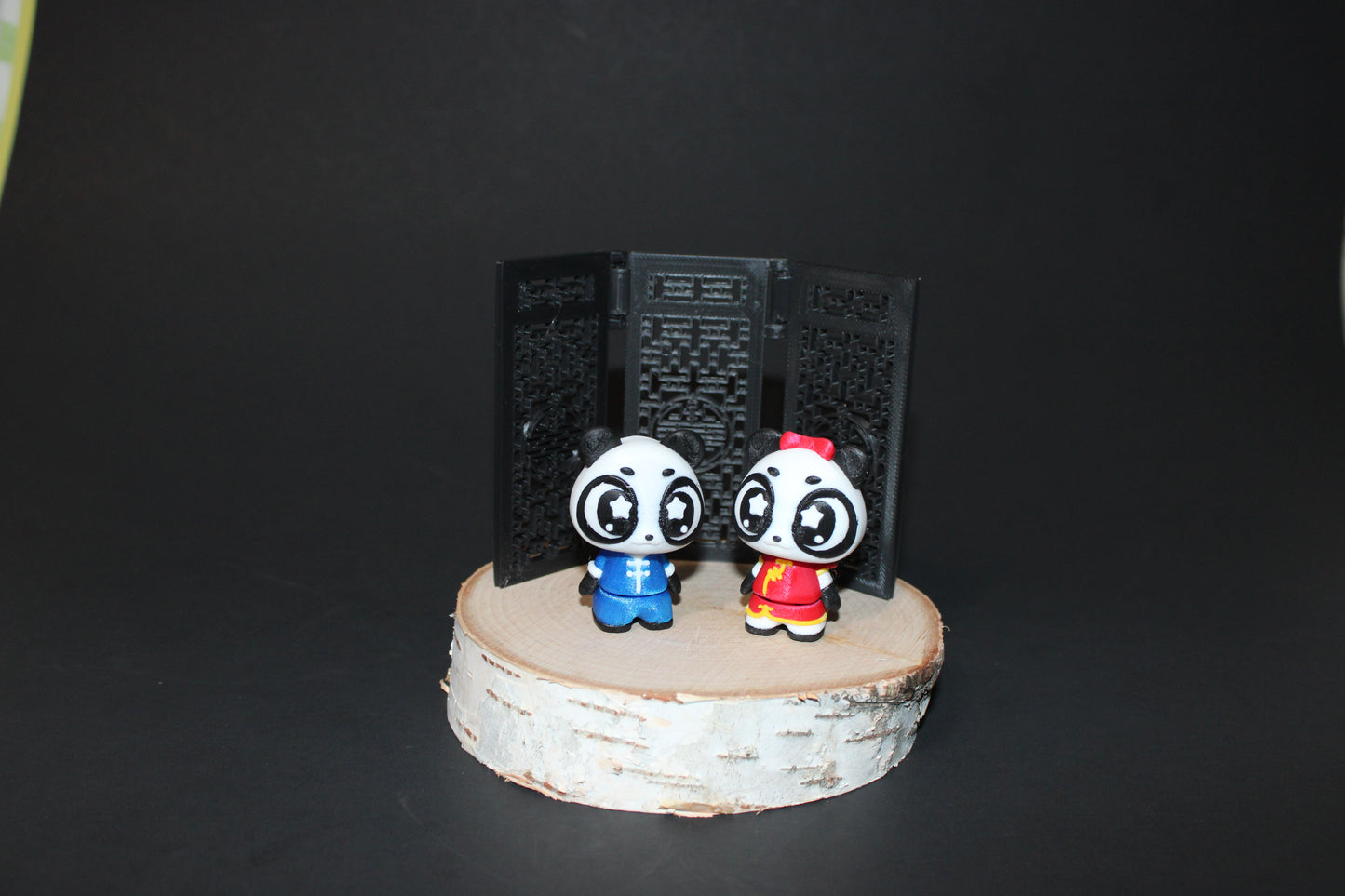 3D Printed Flexi Panda with Screen 2" tall