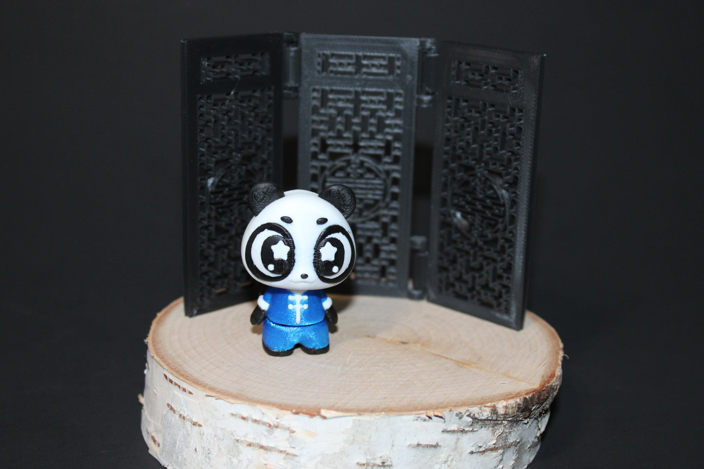 3D Printed Flexi Panda with Screen 2" tall