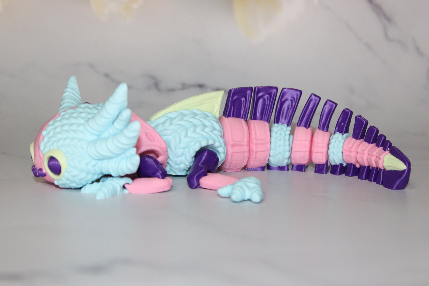 Stuffed Axolotl 3D Printed Articulated Figurine - Wonderland 3D Printing