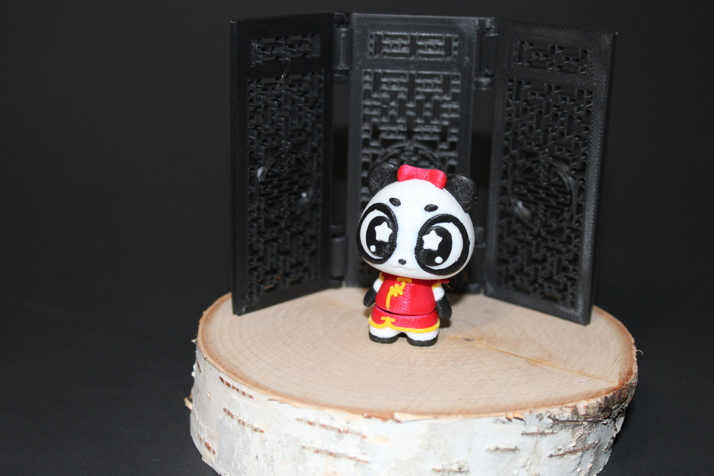 3D Printed Flexi Panda with Screen 2" tall