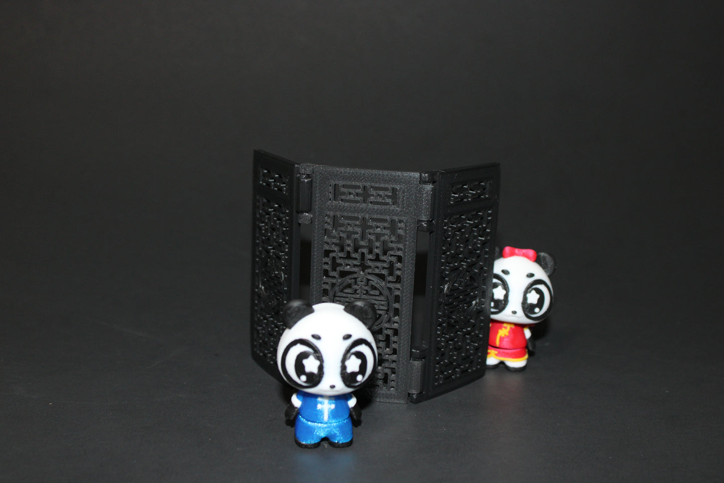 3D Printed Flexi Panda with Screen 2" tall
