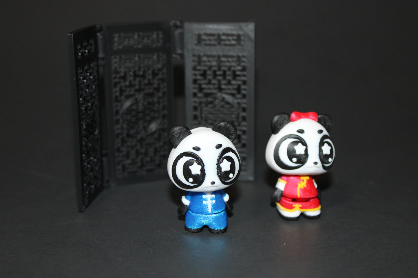 3D Printed Flexi Panda with Screen 2" tall