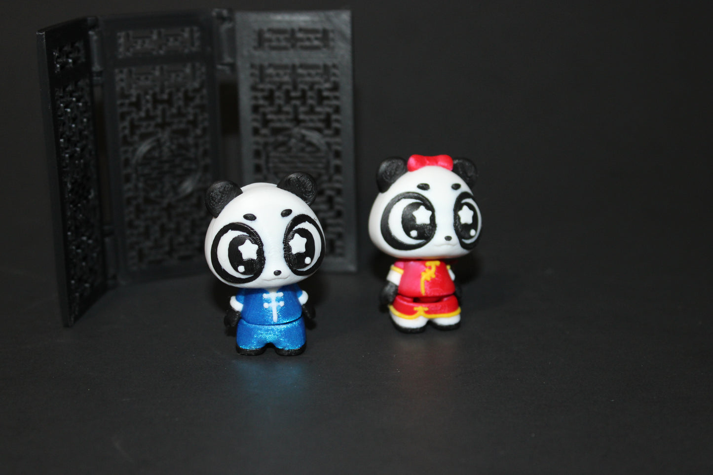 3D Printed Flexi Panda with Screen 2" tall