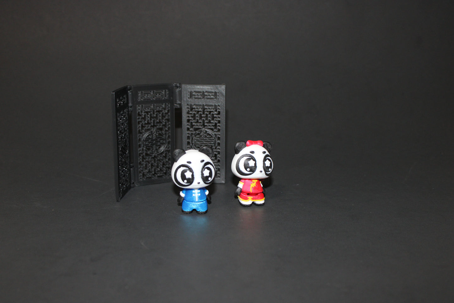 3D Printed Flexi Panda with Screen 2" tall