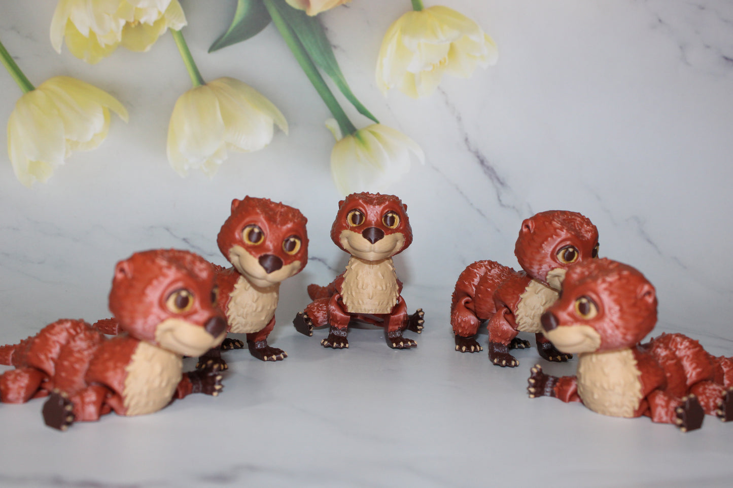 Otter 3D Printed Articulated Flexi Fidget Figurine