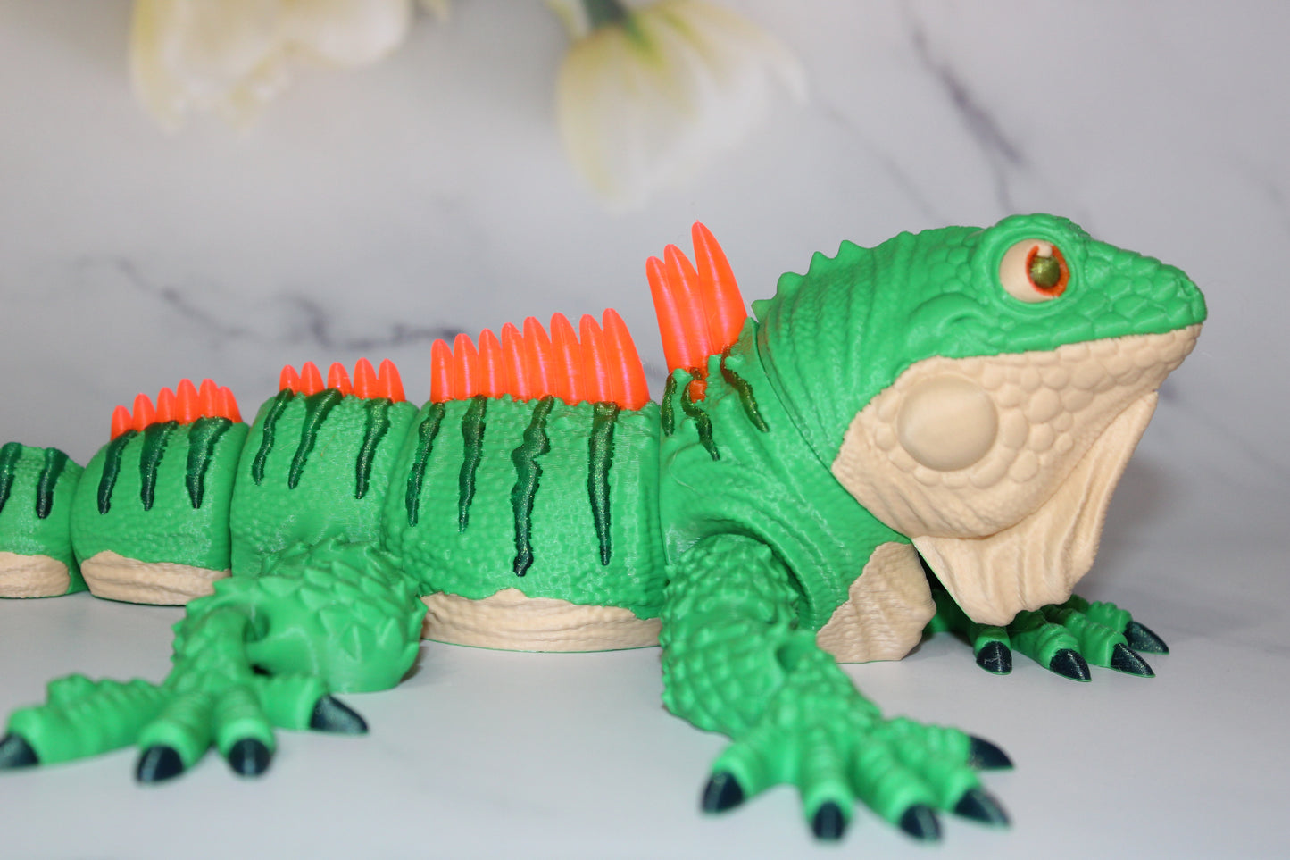 Iguana 3D Printed Articulated Flexi Fidget Figurine