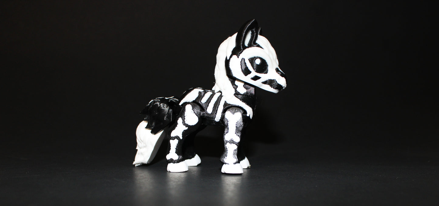Tiny Halloween Horse 3D Printed Articulated Figurine 3" Tall