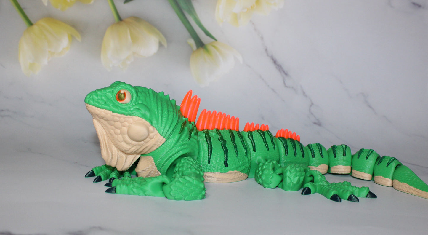 Iguana 3D Printed Articulated Flexi Fidget Figurine
