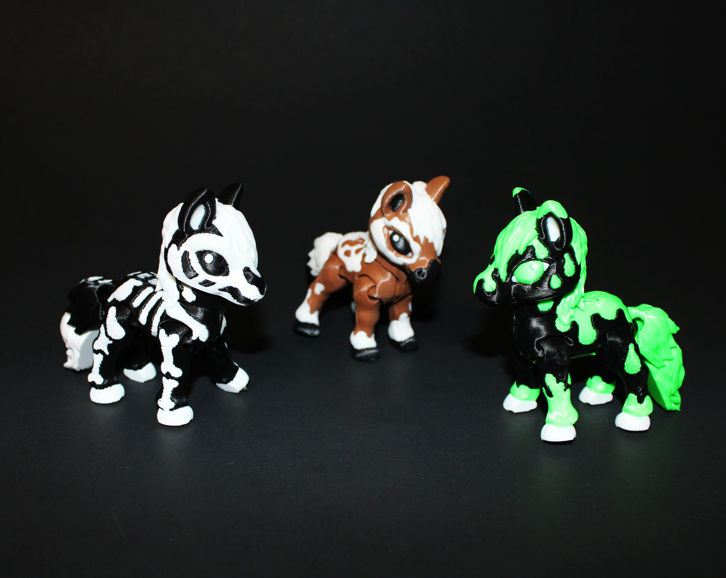 Tiny Halloween Horse 3D Printed Articulated Figurine 3" Tall