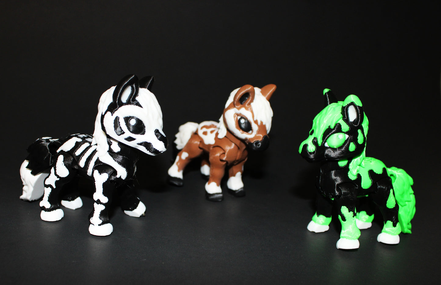 Tiny Halloween Horse 3D Printed Articulated Figurine 3" Tall