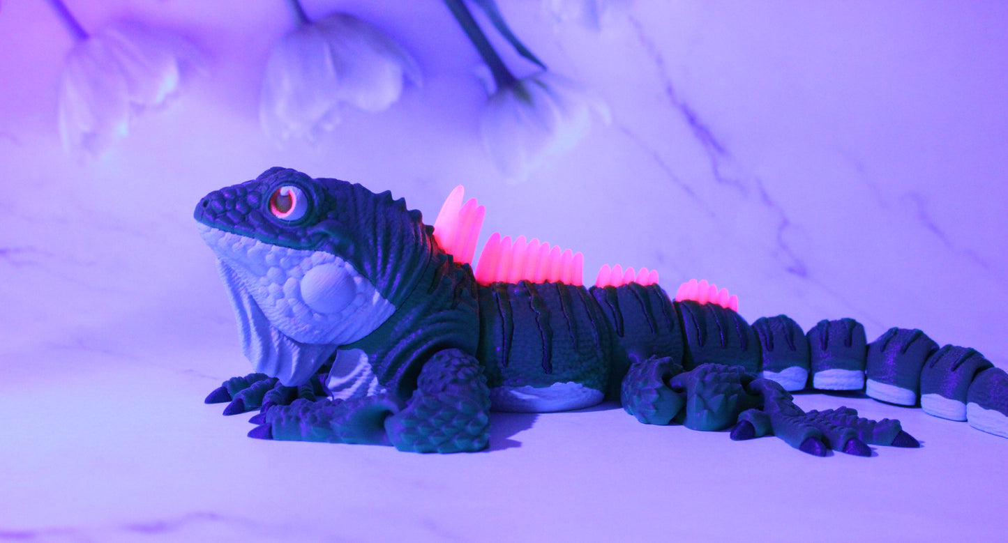 Iguana 3D Printed Articulated Flexi Fidget Figurine