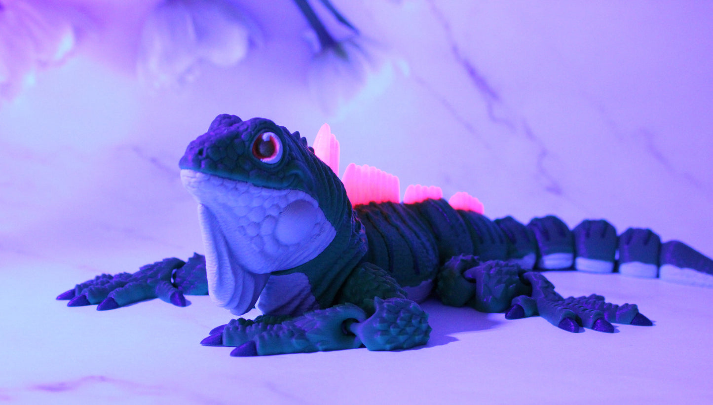 Iguana 3D Printed Articulated Flexi Fidget Figurine