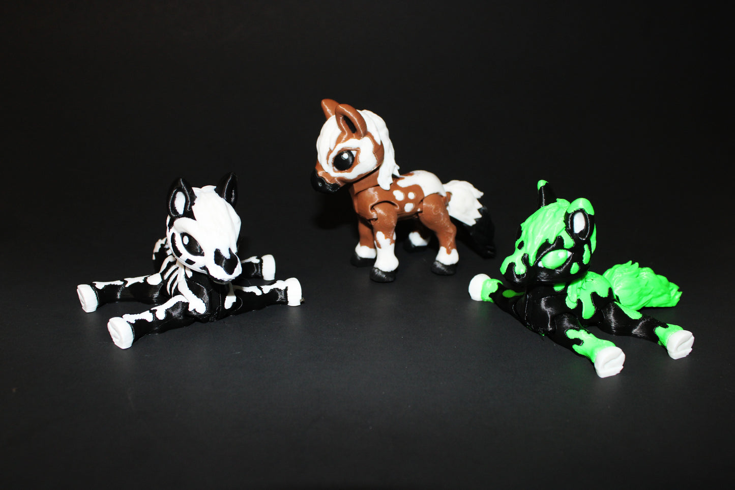 Tiny Halloween Horse 3D Printed Articulated Figurine 3" Tall