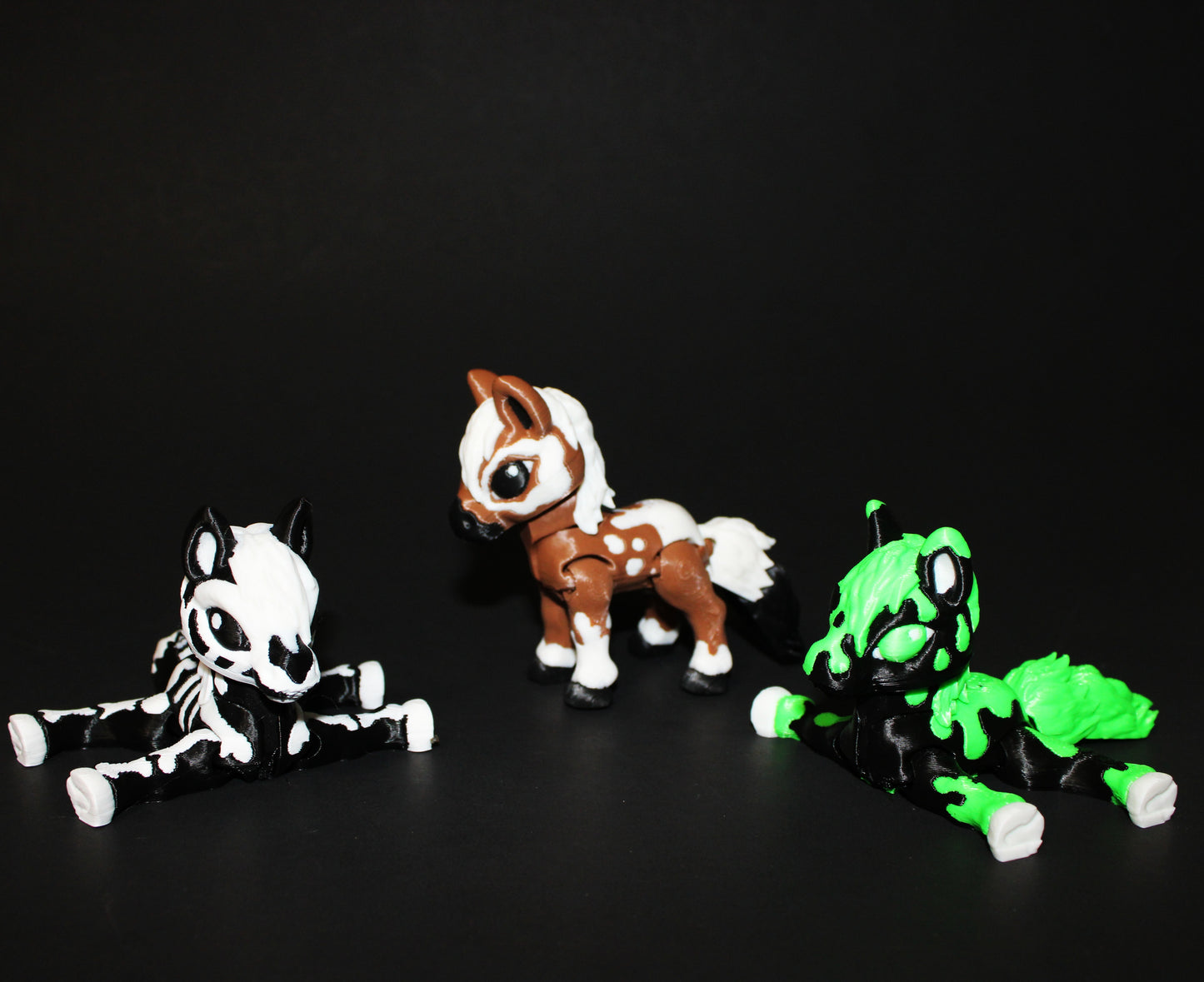 Tiny Halloween Horse 3D Printed Articulated Figurine 3" Tall