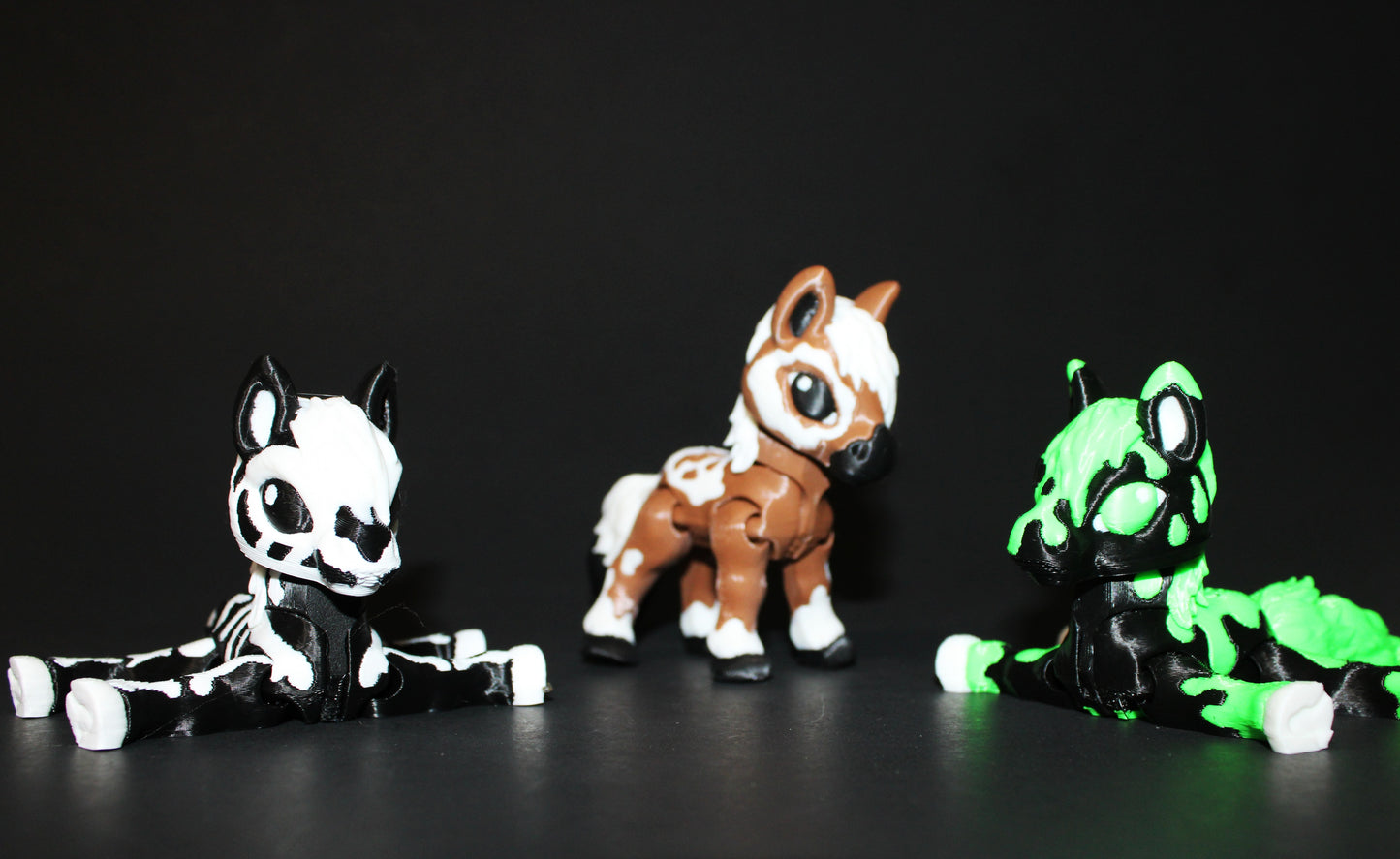 Tiny Halloween Horse 3D Printed Articulated Figurine 3" Tall