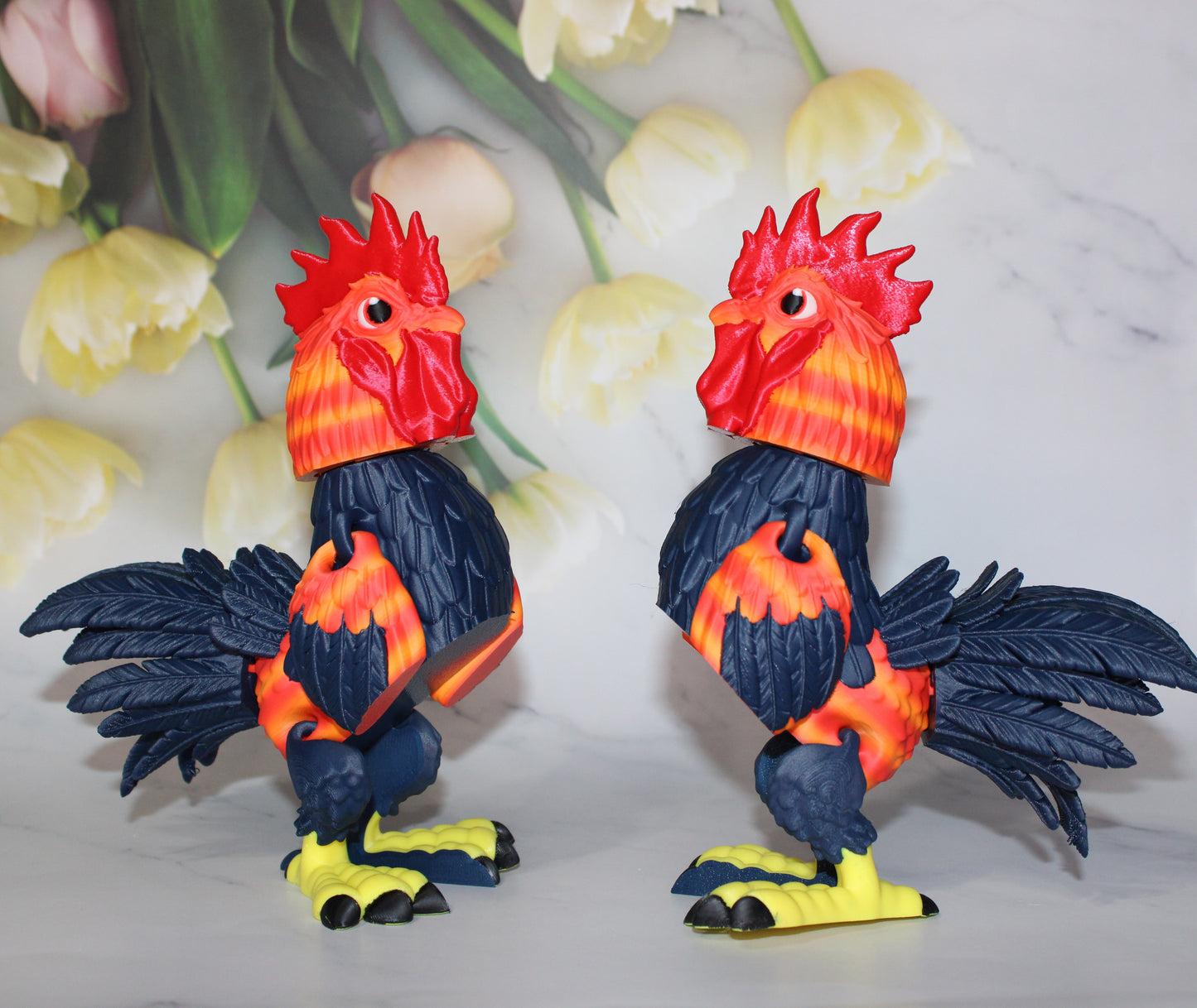 Rooster 3D Printed Articulated Flexi Fidget Figurine