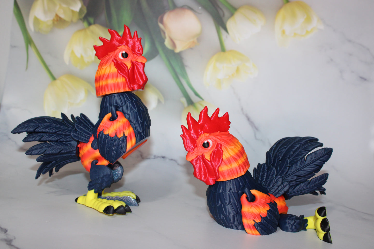 Rooster 3D Printed Articulated Flexi Fidget Figurine