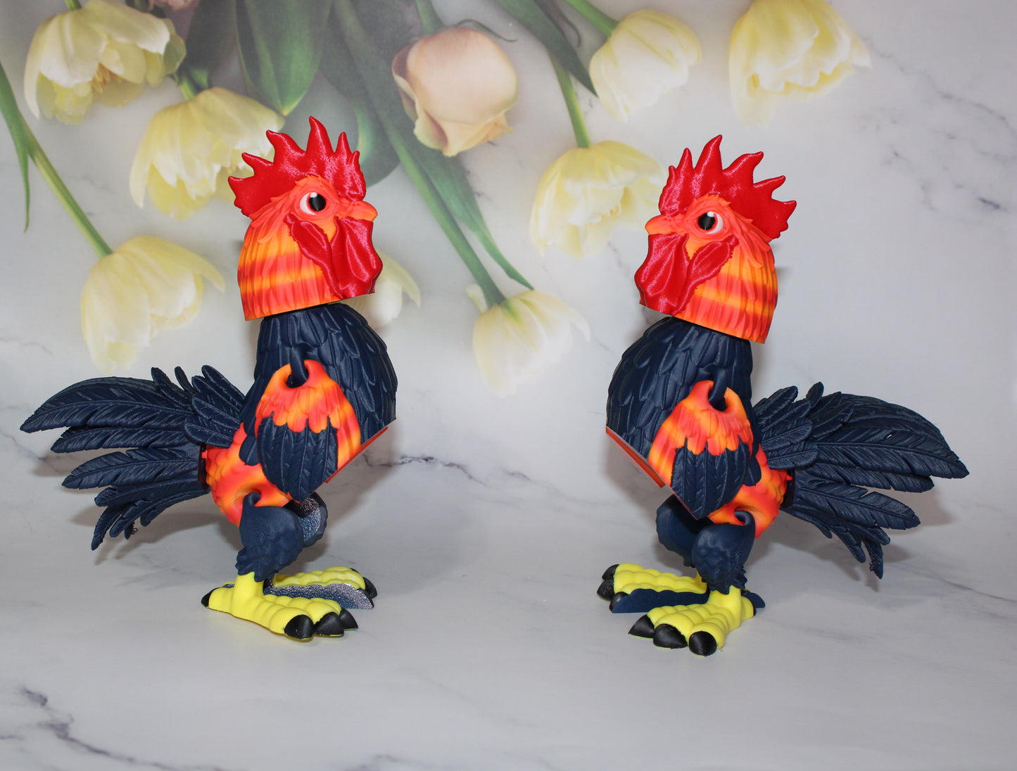 Rooster 3D Printed Articulated Flexi Fidget Figurine