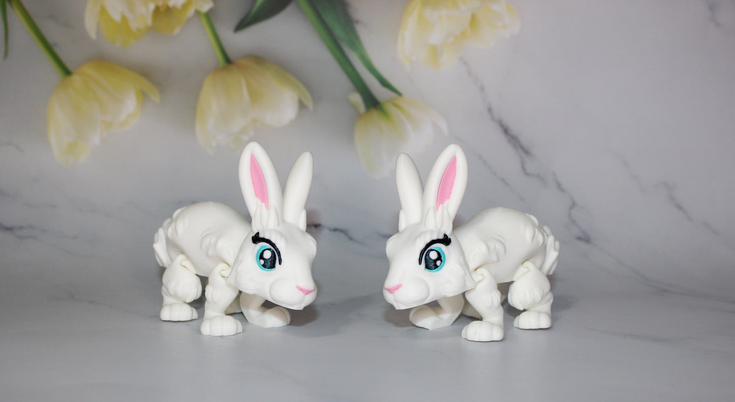Rabbit 3D Printed Articulated Flexi Fidget Figurine