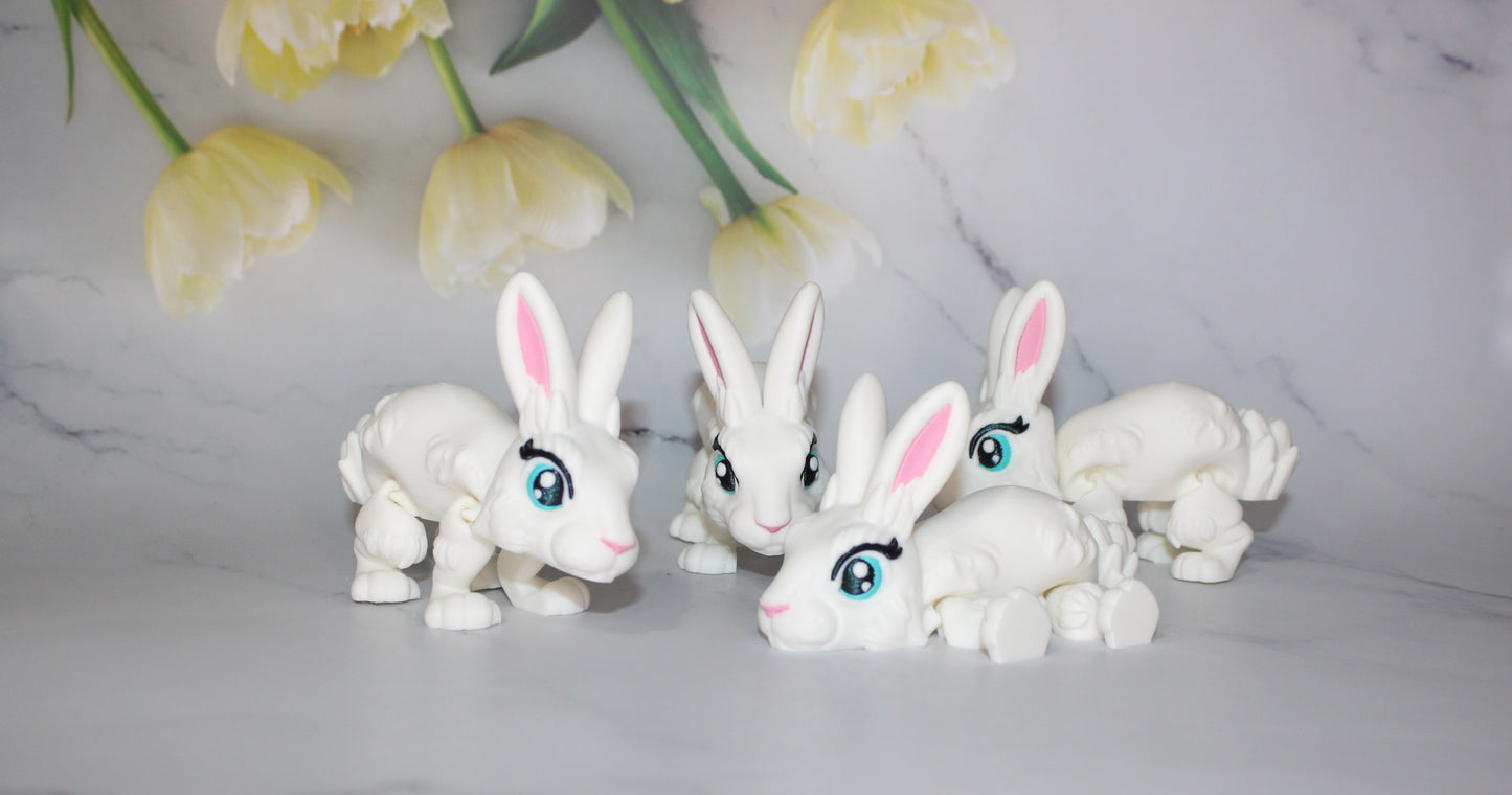 Rabbit 3D Printed Articulated Flexi Fidget Figurine