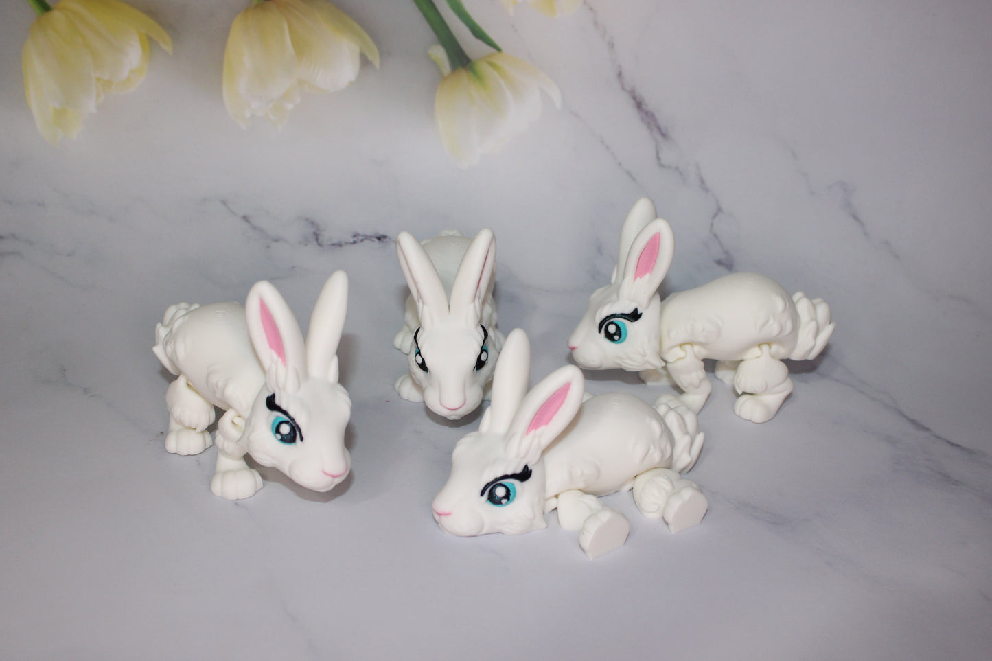 Rabbit 3D Printed Articulated Flexi Fidget Figurine