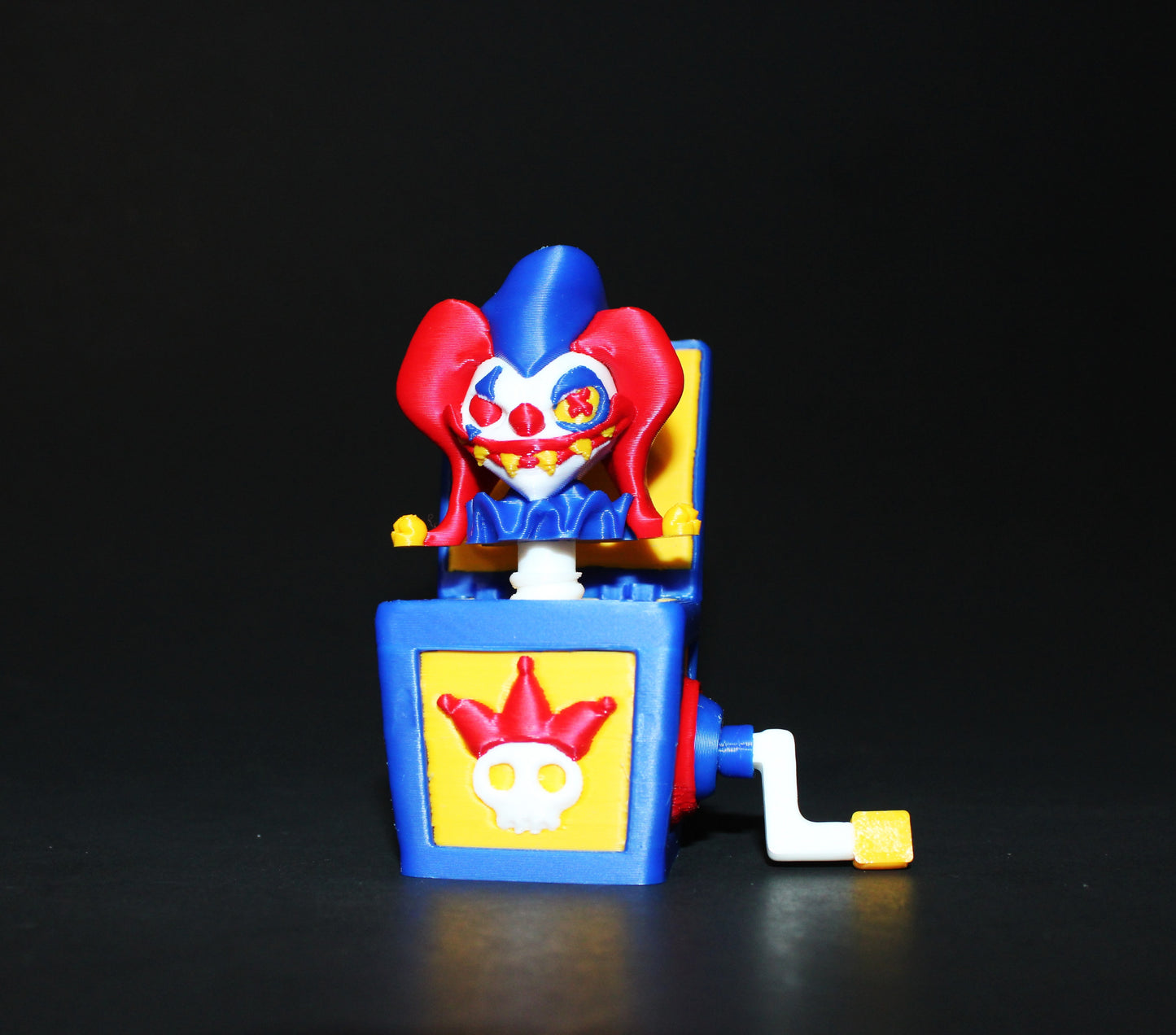 3D Printed Clown in a Box Clicker, Dino or Creepy Kitty
