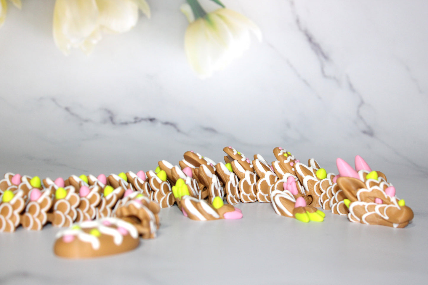 Easter Cookie Dragon or Baby 3D Printed Articulated