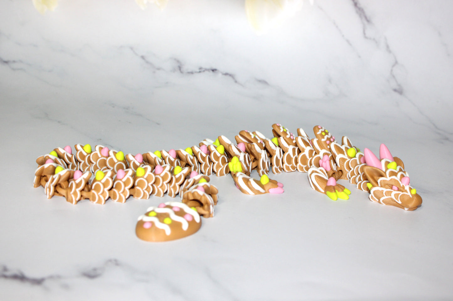 Easter Cookie Dragon or Baby 3D Printed Articulated