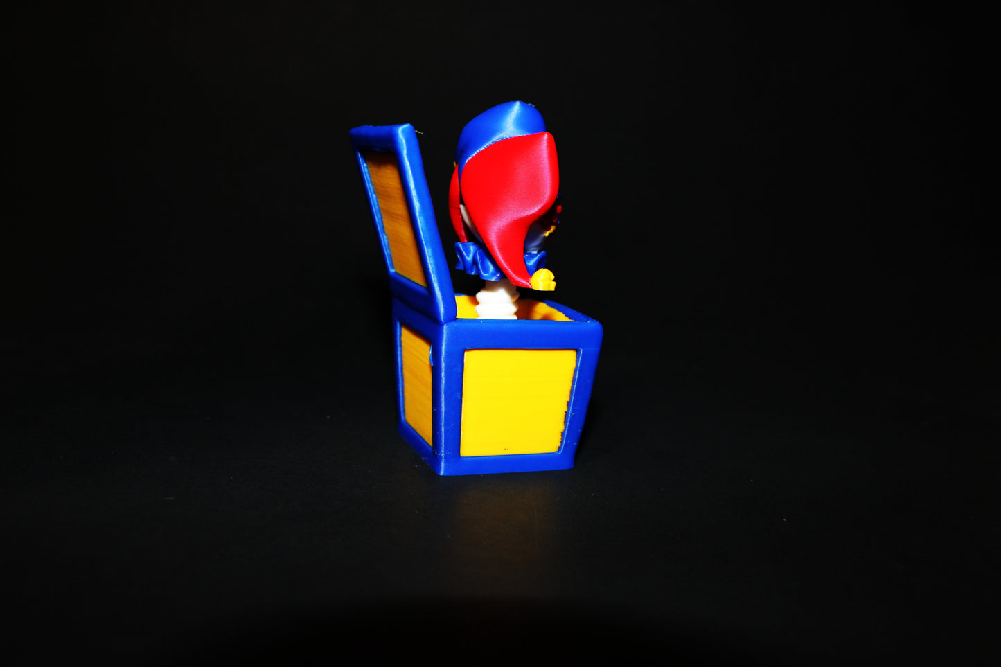 3D Printed Clown in a Box Clicker, Dino or Creepy Kitty